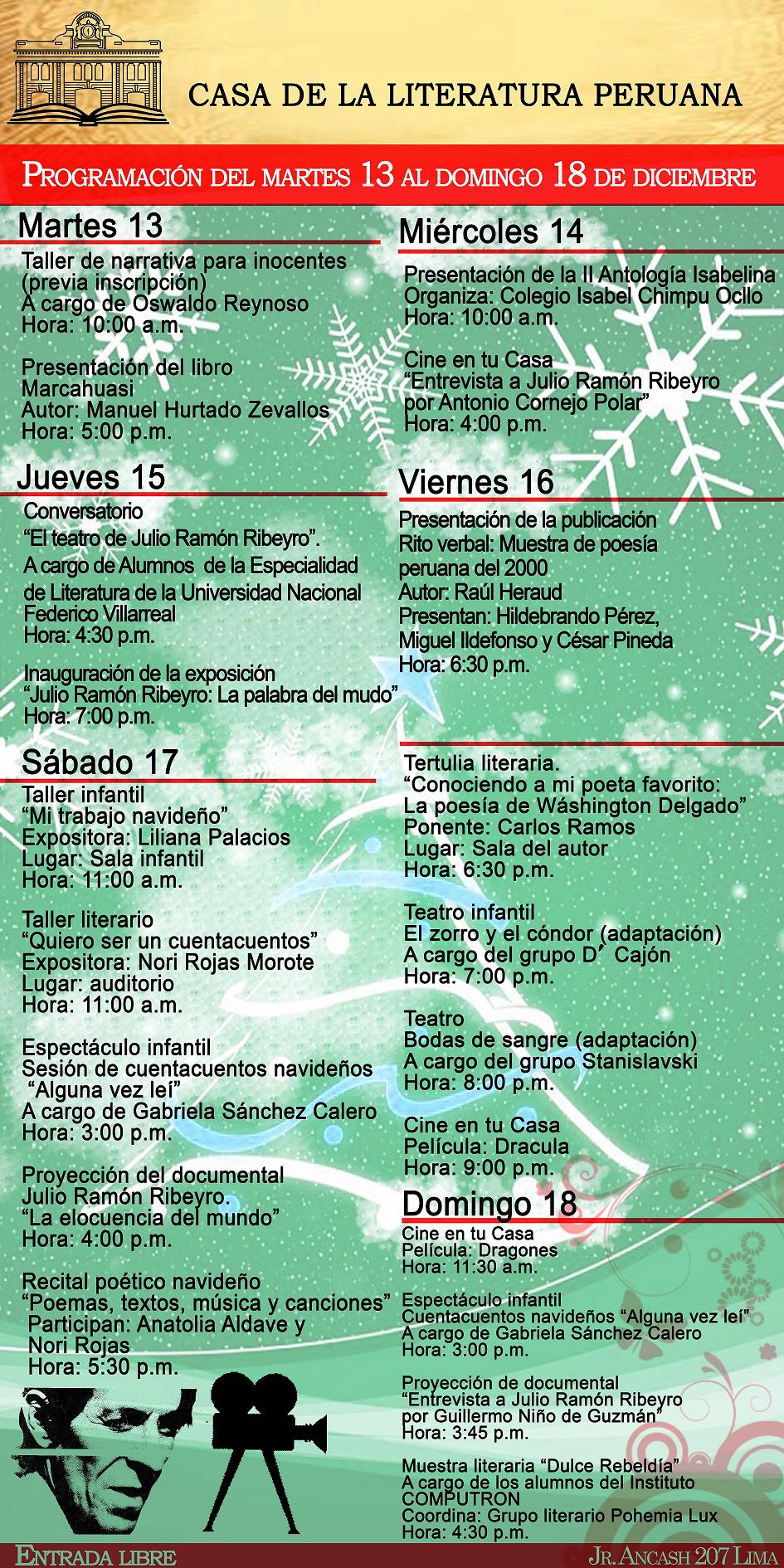 AGENDA 13 al 18