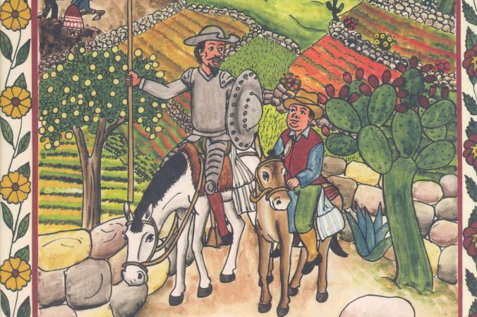 Detalle de la portada de Yachay sapa wiraqucha dun Qvixote Manchamantan, traducción del Quijote por Demetrio Túpac Yupanqui.