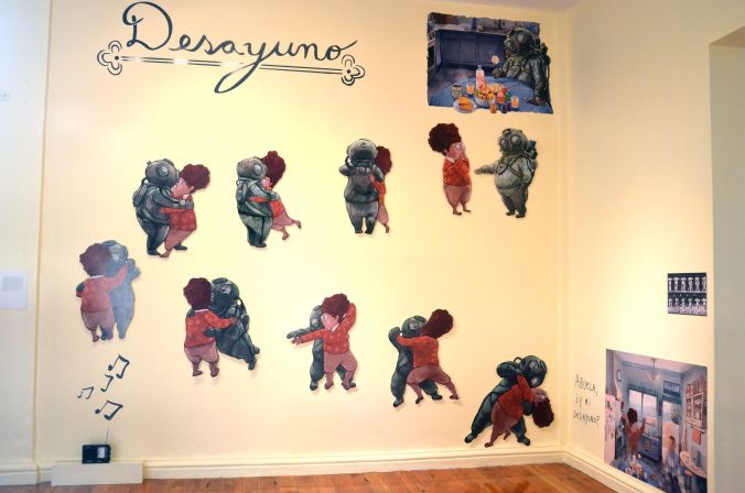 Las ilustraciones de Gabriel Alayza fueron incluidas en la exposición "Mi casa es linda" realizada por la Casa de la Literatura en 2015.