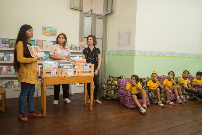 El proyecto continúa en el I.E. María Parado de Bellido.. (Foto Tom Quiroz)