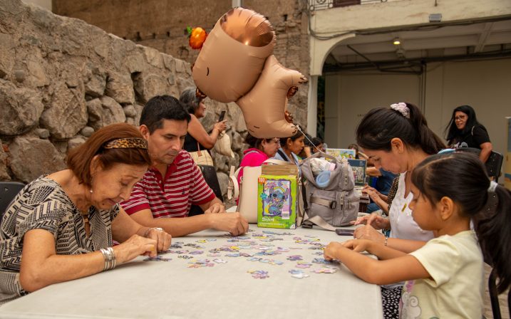 El festival se realiza tanto en el frontis de la Casa, como en el auditorio y en el Patio de Piedra, zona donde se pueda apreciar el Tajamar. (Foto: Diego Díaz)